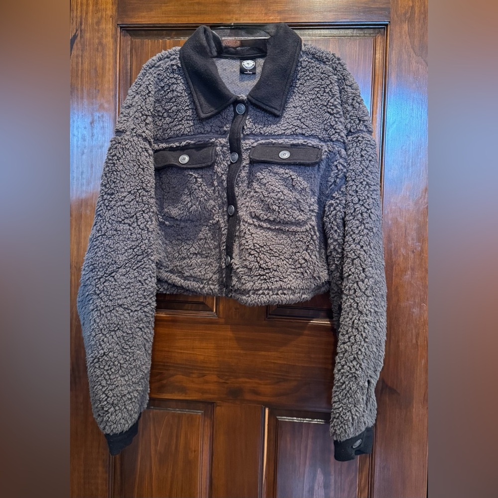 PacSun Charcoal Teddy Jacket